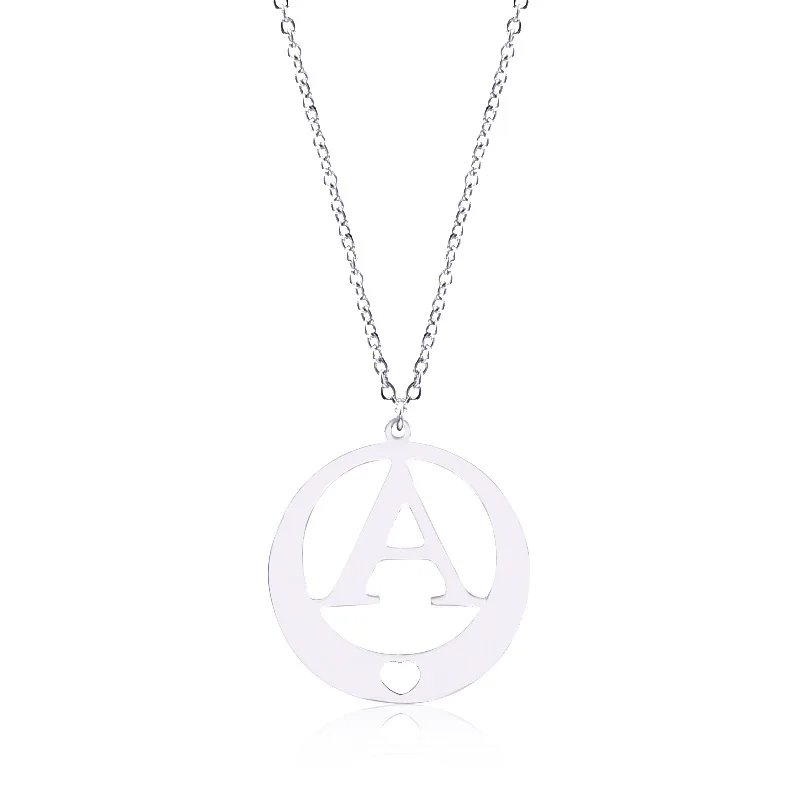 

Trendy A To Z 26 Letter Necklaces Stainless Steel Initial Minimalist Thin Chain Necklace For Women Friends Family Jewelry Gift