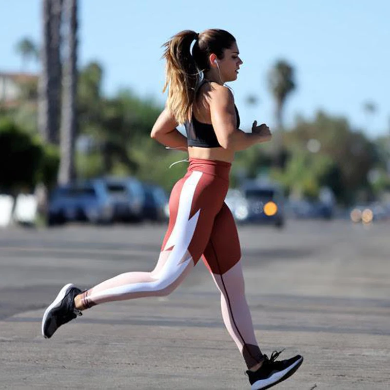 Женские леггинсы с молнией Rooftrellen оранжевые спортивные штаны для фитнеса высокой