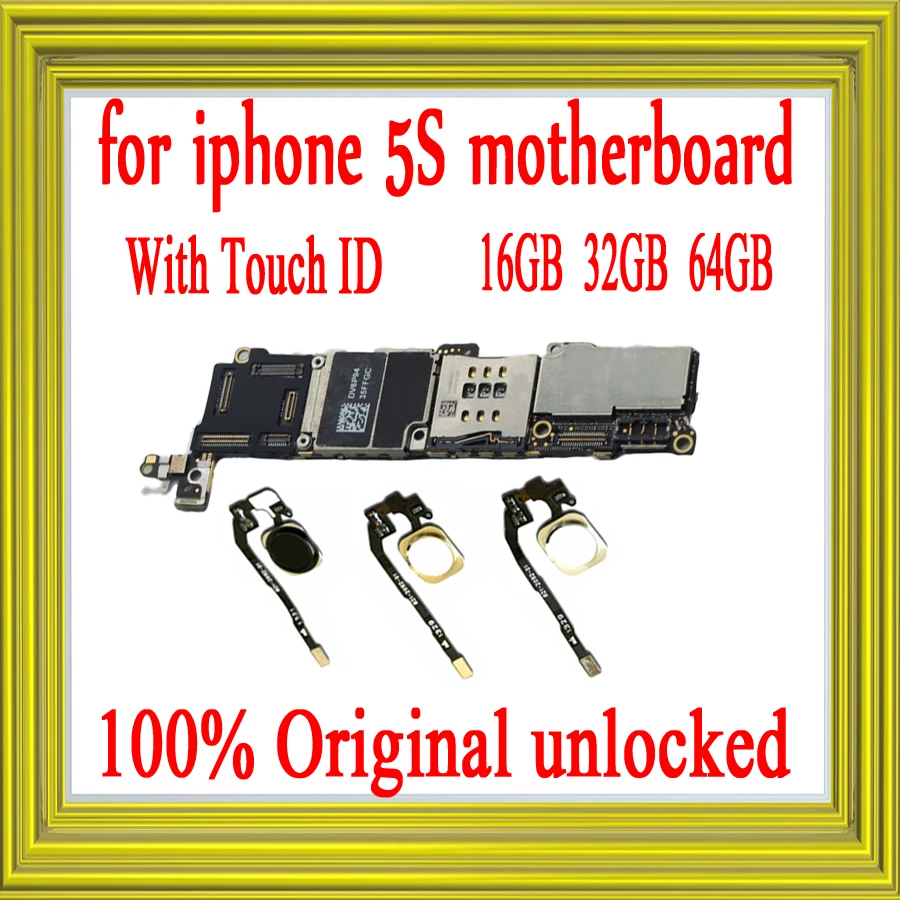Высокое качество 100% оригинал материнская плата для iphone 5S Бесплатная iCloud с/без