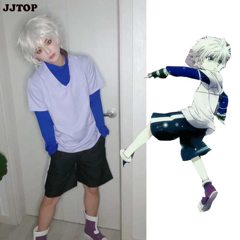 Костюм для косплея Hunter x Killua Zoldyck костюм HunterXHunte COXPLAY на заказ WIG|Костюмы аниме| |