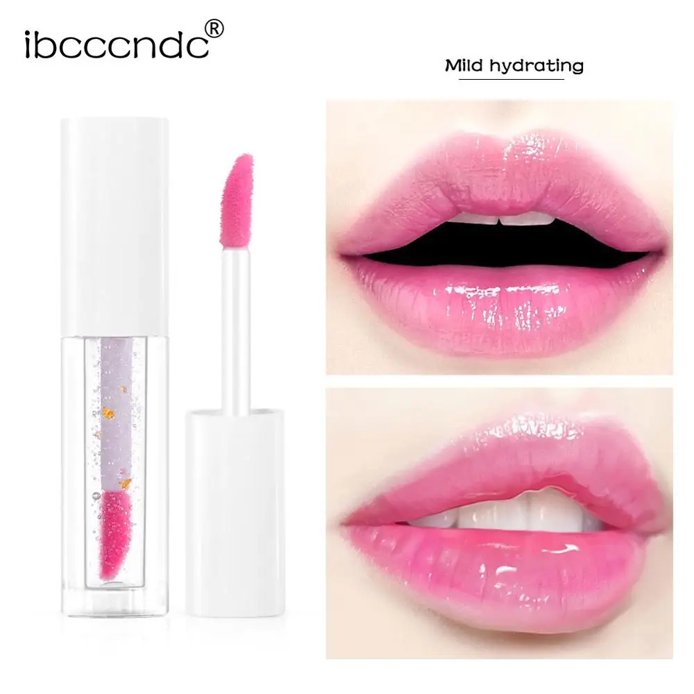 Увлажняющий блеск для губ из золотой фольги водостойкая жидкая губная помада с