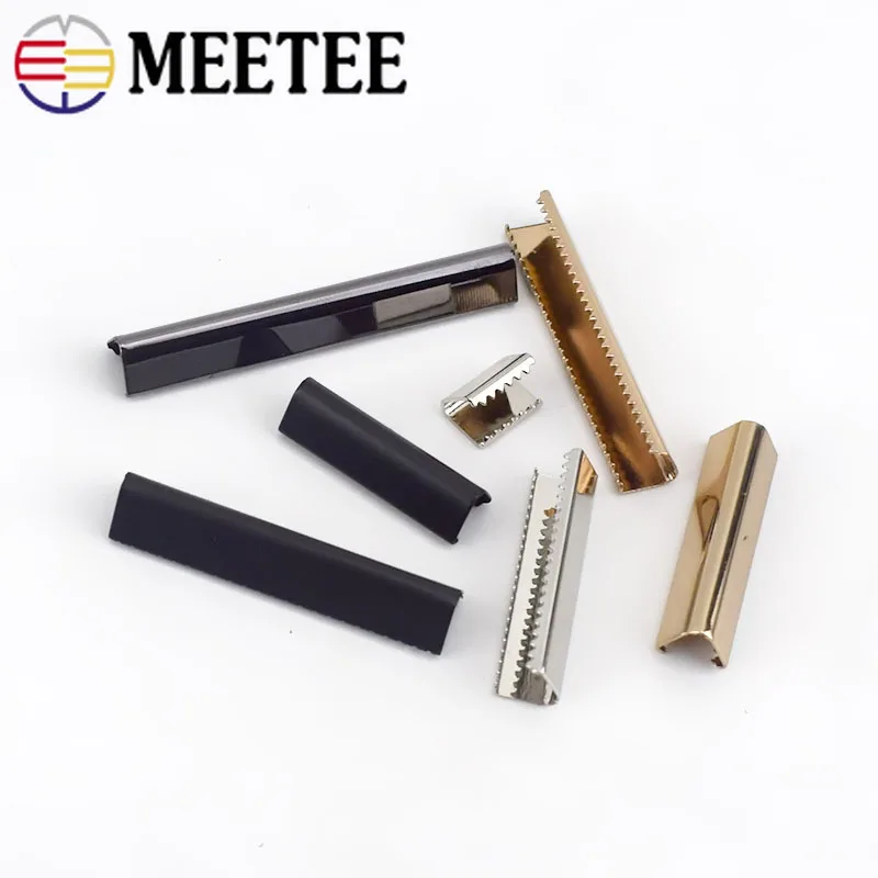 Meetee 10 шт. 60 мм металлический ремешок хвостовой зажим Пряжка подтяжки ремень Зажим