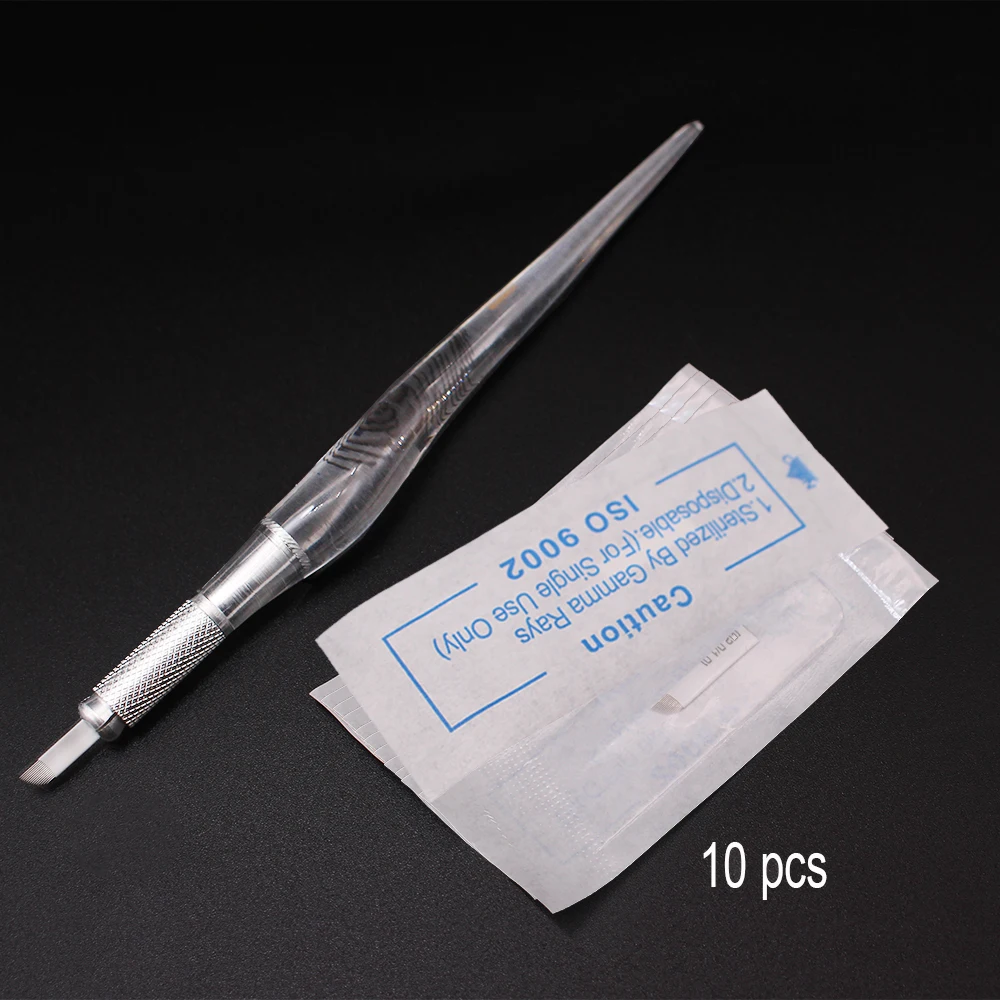 

Tebori PCD 3D Tattoo Pen+ 10 Pcs 14 Pins Microblading Tattoos Needles Permanent Makeup Manual Professional Eyebrow Tattoo Set