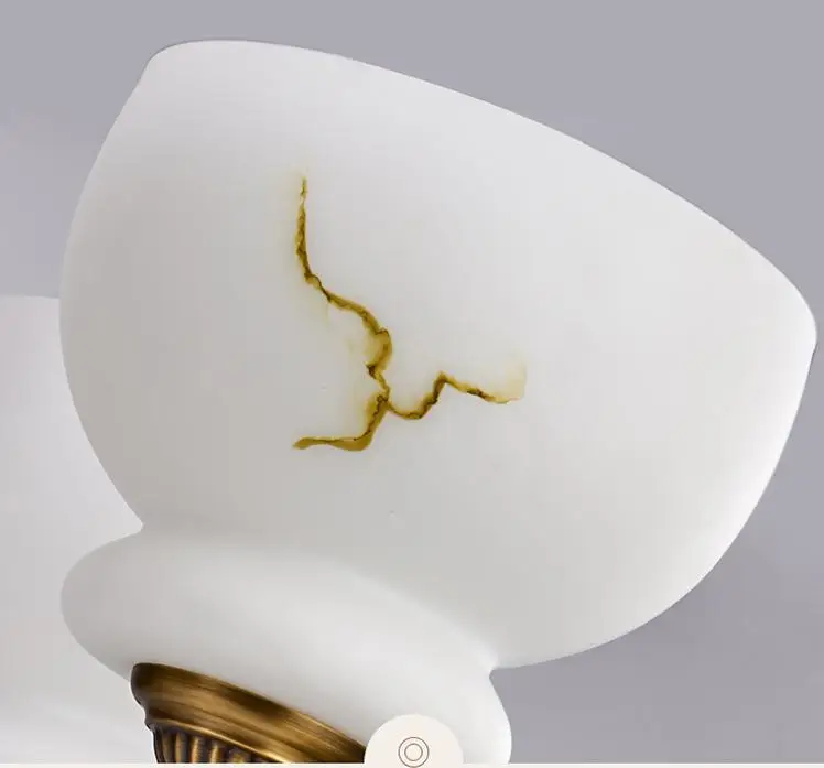 Большой латунный винтажный светильник Xl медная лампа стеклянный абажур