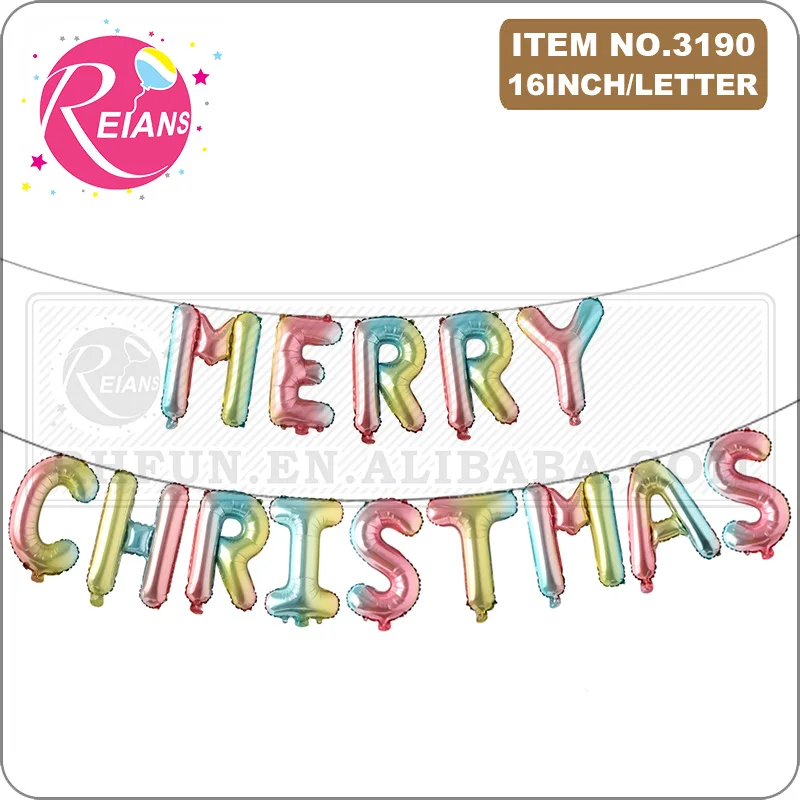 Праздничные рождественские украшения Счастливого Рождества фольгированные