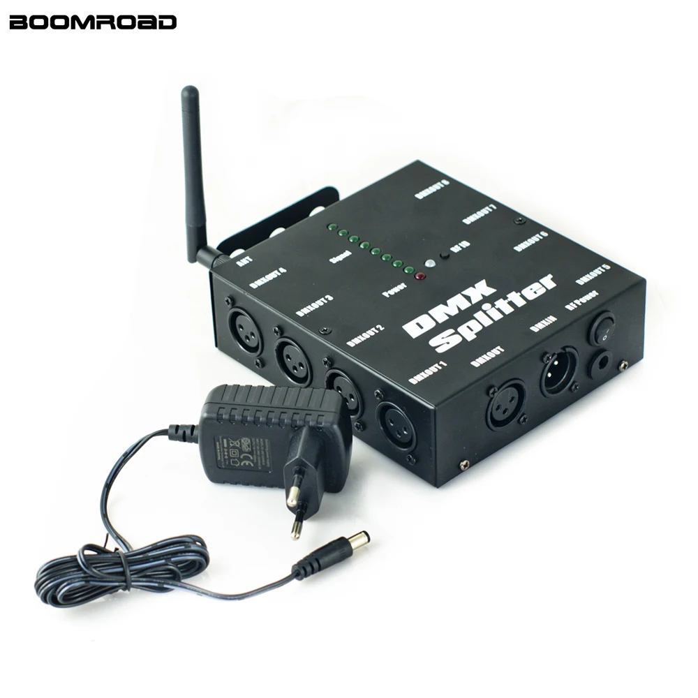 Digital Optical Splitter 8 Channels DMX512 Wireless Distribution Amplifier for Party DJ Show Club Disco KTV Stage Light