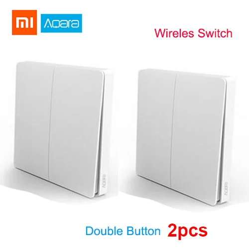 2x Wireless switch 2 Настенный выключатель Xiao mi Aqara, умный светильник ZigBee, настенный переключатель, нулевая линия, пожарный провод, пульт дистанционного управления, беспроводной ключ mi Home, беспроводное реле - Цвет: 2x Wireless switch 2