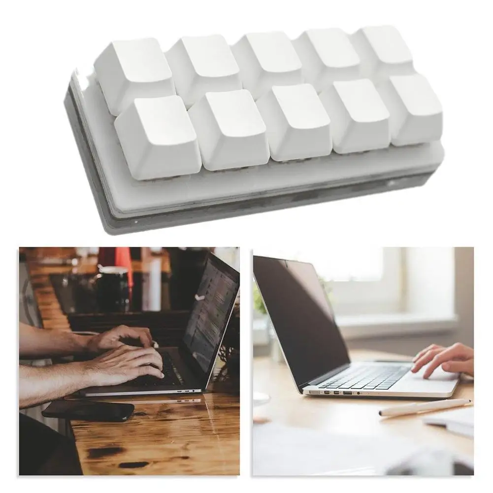 

New Programmable Mechanical Keyboard 10 keys Macro keypad Blue / Red Switch DIY USB Programming Shortcut