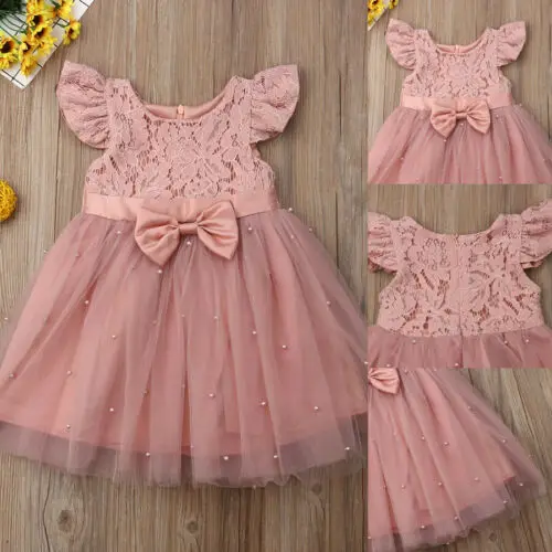 Summer Girl Lace Tulle Dress Girls Pageant Wedding Birthday Princess Children | Детская одежда и обувь