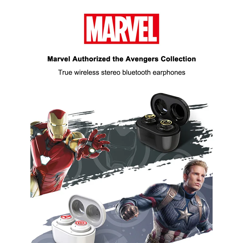 Iron man Spider TWS Bluetooth Earphones 5.0 Wireless Panther Captain America Marvel EarBuds for IOS/Android PK Airdots | Электроника