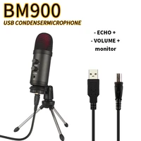 BM900 USB Microphone for Recording Streaming Gaming Professional microphone for PC Laptop  Voice volume controltrol