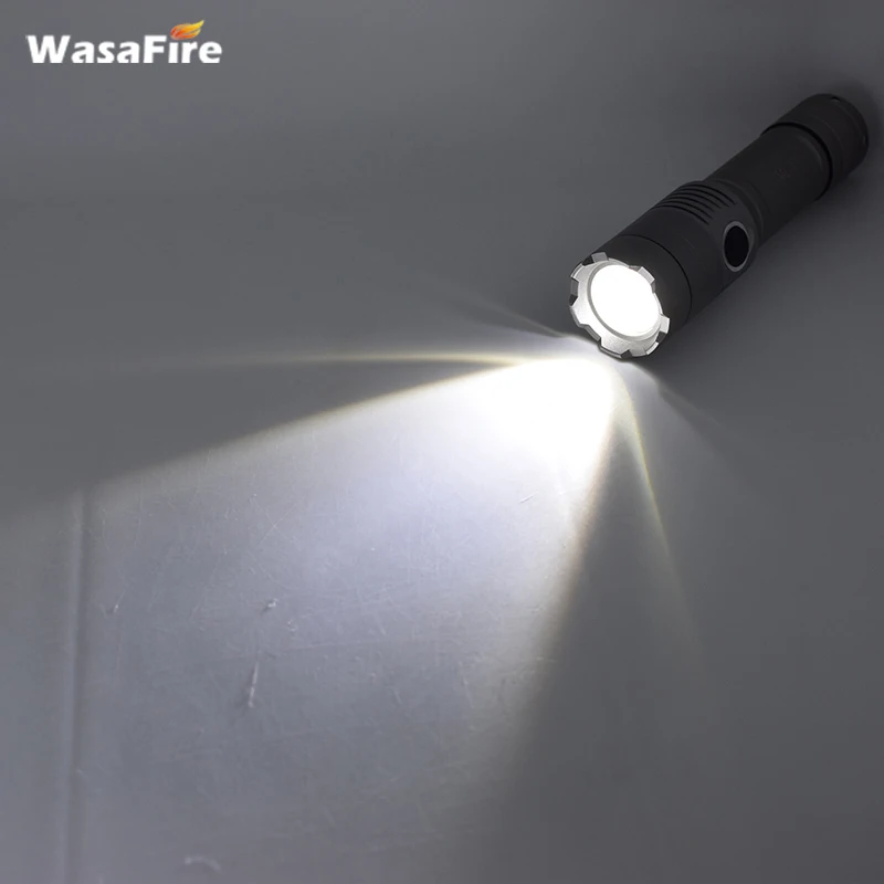 Масштабируемый светодиодный фонарик 2000 лм T6 водонепроницаемый с брелоком