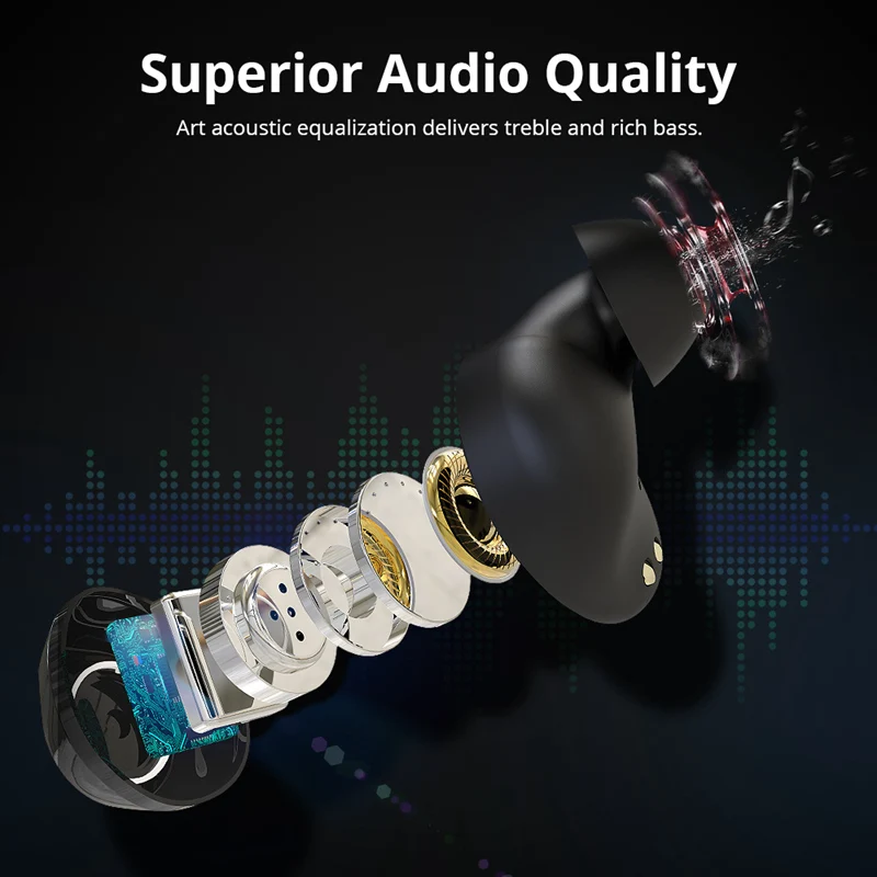 Langsdom T20 беспроводные наушники Bluetooth для телефона спортивные настоящие беспроводные наушники стерео гарнитура с микрофоном