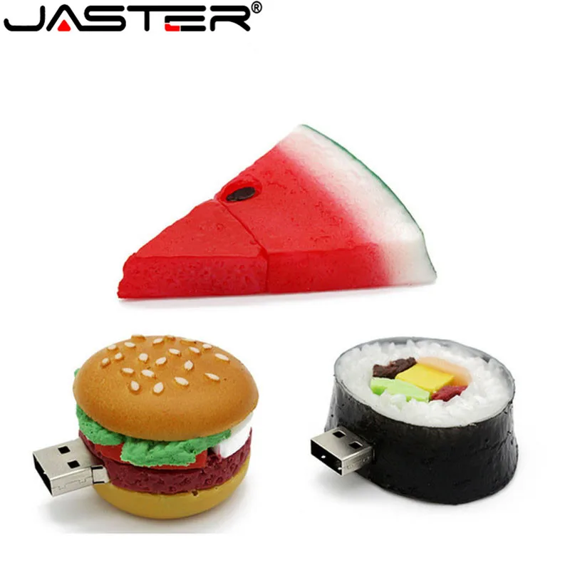 Usb флеш-накопитель JASTER гамбургер креативный для суши арбуза 8 ГБ 16 32 64 карта памяти