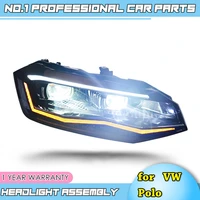 car styling for vw polo headlights 2019 2020 new polo led headlight drl head lamp low beam high beam all led