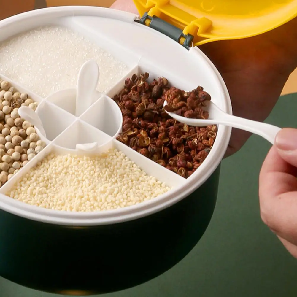 Приправа 4 ячейки кухонный гаджет полипропиленовый чехол для хранения специй и