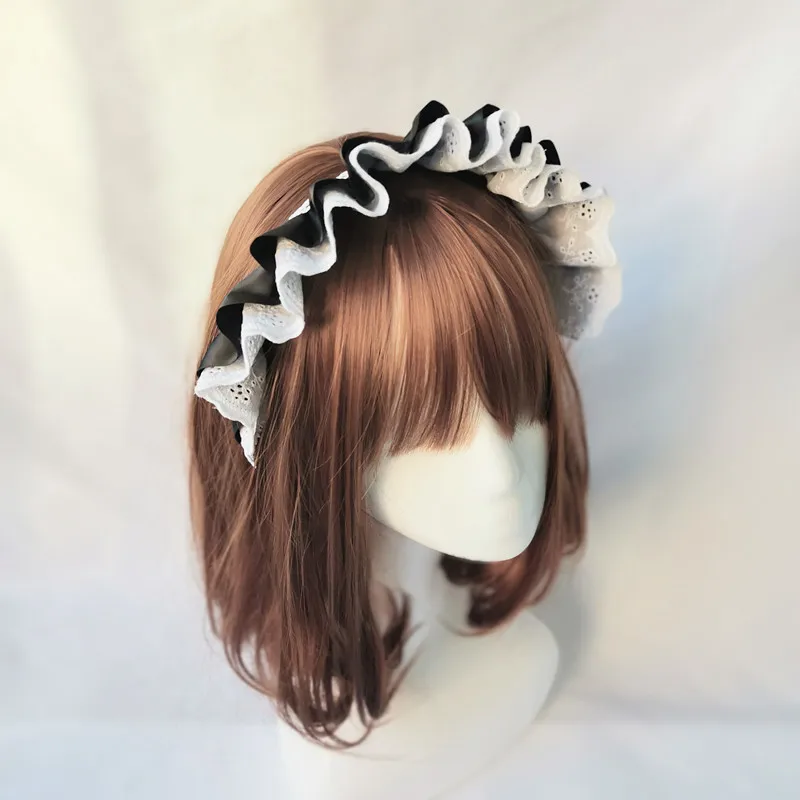

Wholesale women lace wave headband girl's Solid color headwear lady's hair accessories ins elegant hairbands