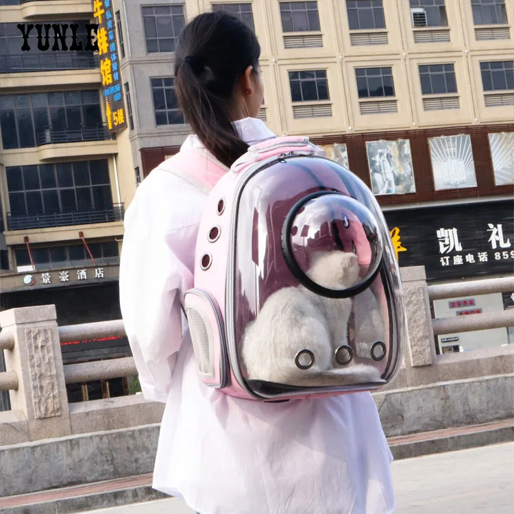 

Astronaut Window Bubble Carrying Travel Bag Breathable Space Capsule Transparent Pet Carrier Bag Dog Cat Backpack