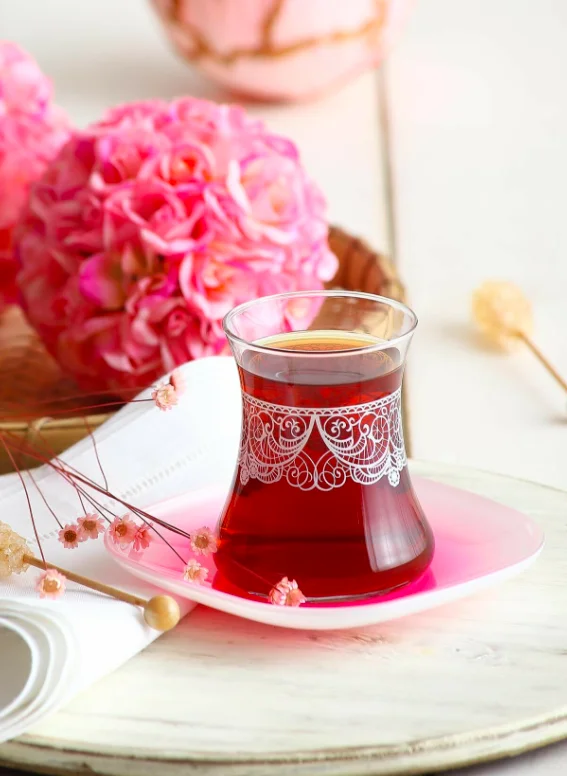 

Чайный сервиз с узором, стеклянная посуда, чайная чашка, керамический чайный сервиз, чайная посуда, чайные кружки, 12 шт., кухонная домашняя по...