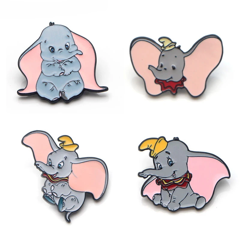 LT849 Dumbo Cute Collection Enamel Lapel Pin Badge Pins Clothes Backpack Decoration Jewelry Accessories Gifts for Friends Kids