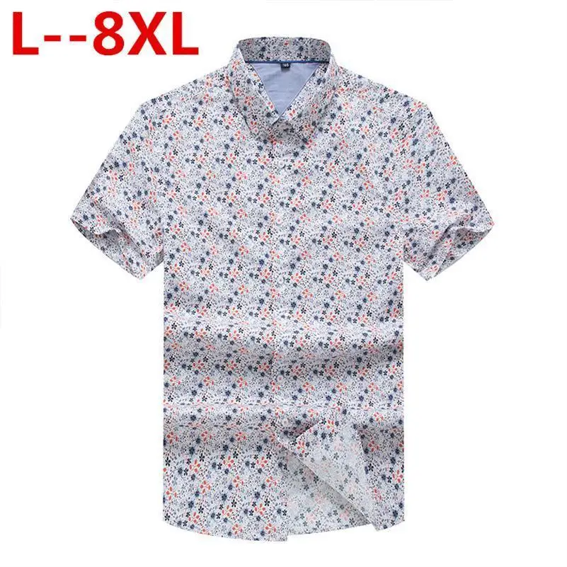 8XL 6XL 5XL 4X Новая брендовая пляжная рубашка Мужская гавайская Пляжная Повседневная