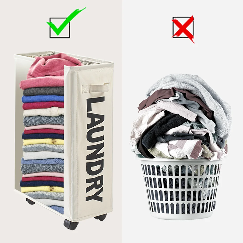 Новинка 2022 корзина для белья с колесами многофункциональная угловая грязного