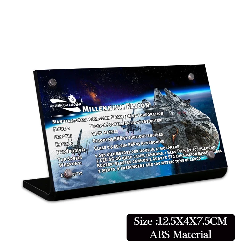 

The Acrylic Display Stand Brand For Star Toys 75192 Falcon Modular Building Blocks Diy Creator Brick Xmas Gift For Children