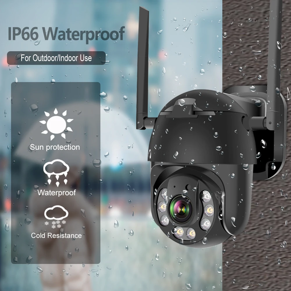 

Home CCTV Wireless WIFI IP PTZ Camera 2MP Outdoor MINI Speed Dome Camera 4X Digital Zoom AI Humanoid Detection Two Way Audio P2P