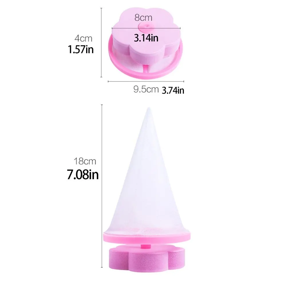 

1pcs Washing Machine Filter Mesh Bag Household Hair Suction Laundry Bag Washing Machine Tank Cleaner Random Color