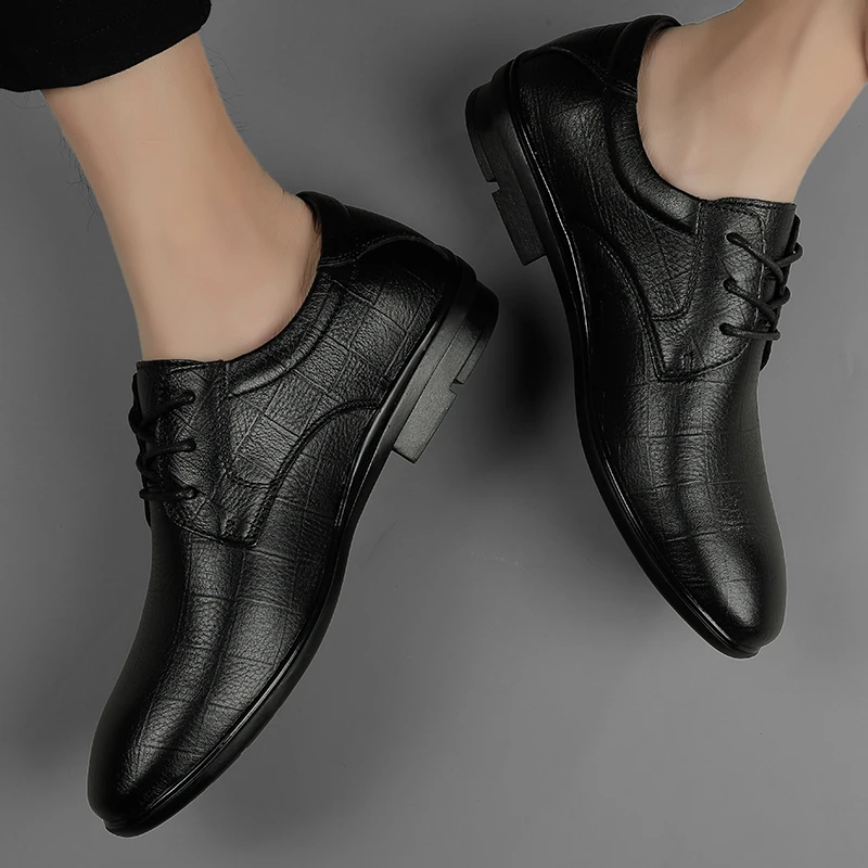 Мужские деловые классические туфли натуральная кожа оксфорды уличная модная