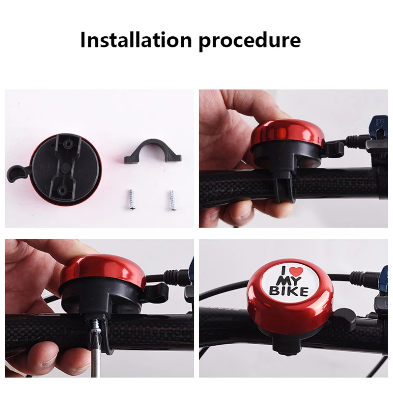 

Bike Bell Rings Horn O-shaped Bicycle Handlebar Bell Alarm Ring Durable Clear And Loud Sound Outdoor Sports Bike Accessories