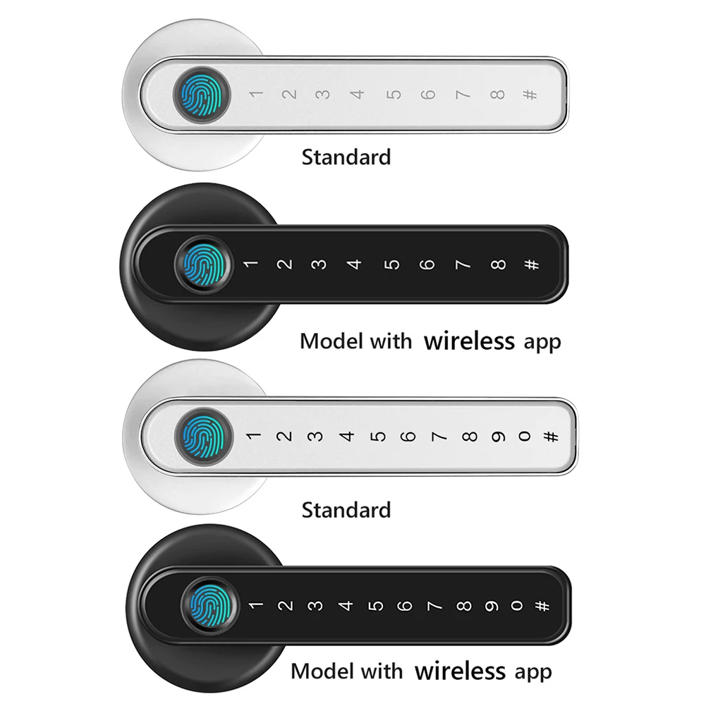 

Fingerprint Door Lock Smart Biometric Keypad Password Lever Handle Lock App Unlock Keyless Entry Electronic Lock