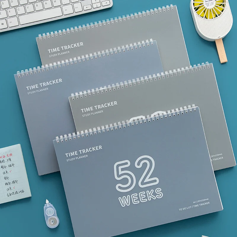

A4 Time Management 2021 Daily Weekly Planner School Office Supplies Notebook Journal Agenda Habit Tracker Schedules Stationery