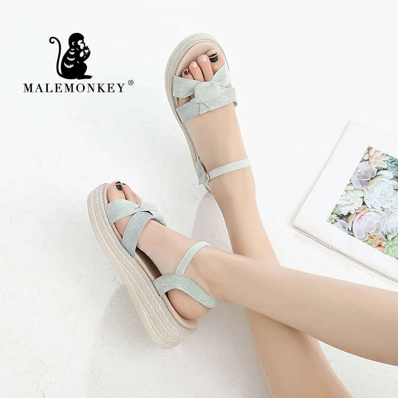 Сандалии с принтом обезьяны для мужчин и женщин босоножки на высоком каблуке