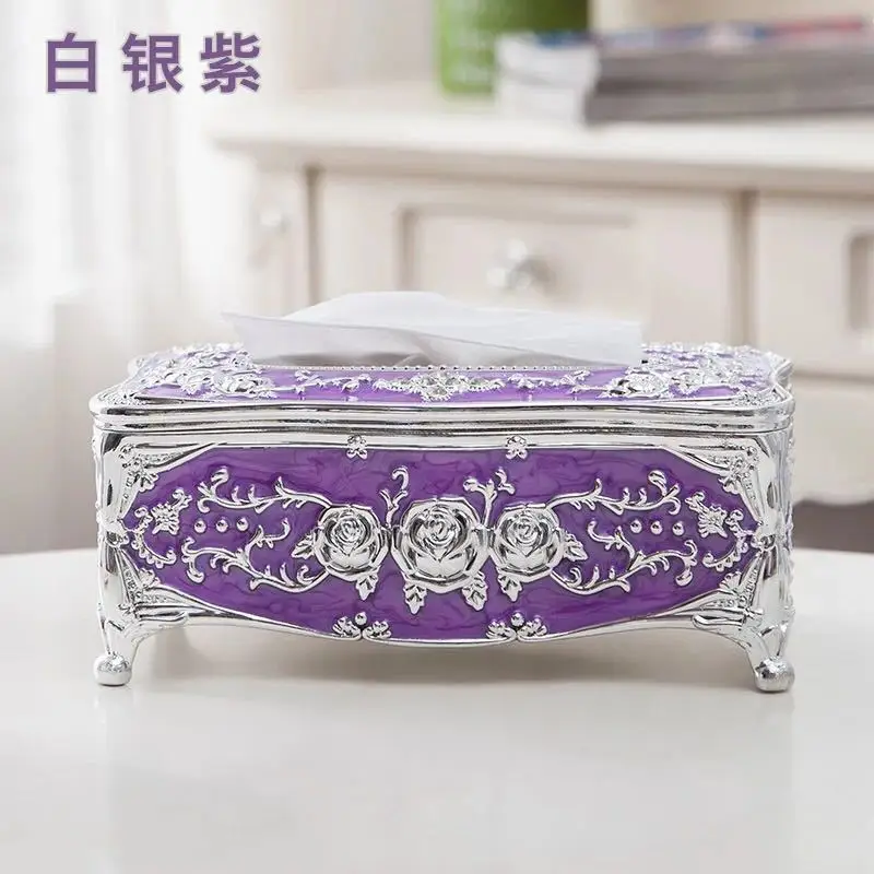 

Creative bedroom office desk tissue box European luxury paper box universal paper box family KTV hotel car storage paper towel