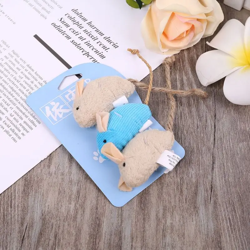 

3Pcs/Set Rat Shape Catnip Toy Pet Cat Kitten Scratching Plush Mouse Playing Toy