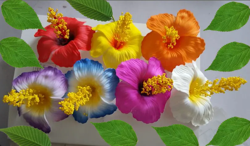 Free Shipping F993 160pcs/ Lot 7cm 8 Colors Foam Hibiscus Hair Pick  Women  Hair Accessories Hawaii Tropical Fower