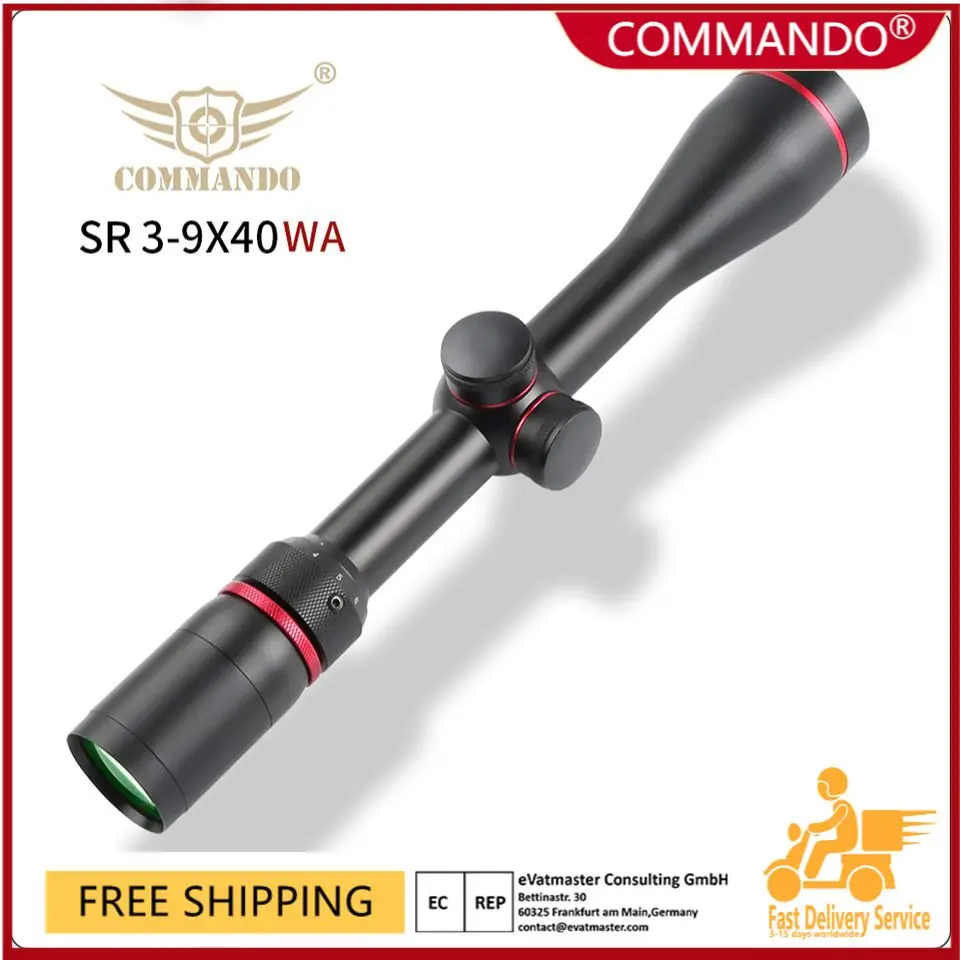 

COMMANDO SR3-9X40IR Hunting Sight 2X28 Optics Night Vision Rifle Scope 8-44 Tactical Airsoft Air Guns Sniper Lens