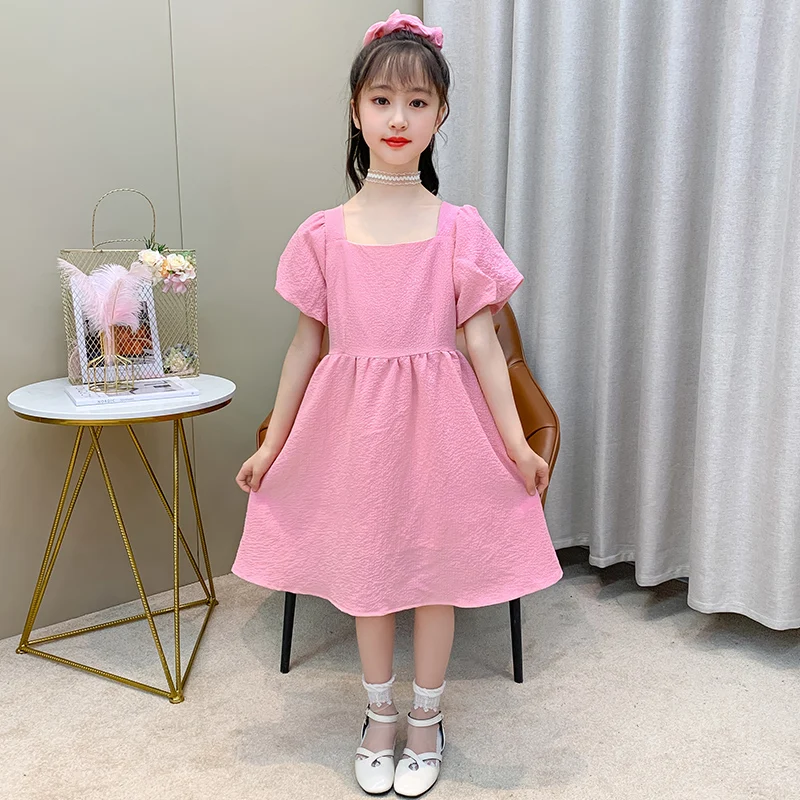 

Tz Boutique 2021 Summer New Sweet Princess Wind Back Hollow Big Butterfly Dress 4 To 12 Years Old Two-color Princess Dress