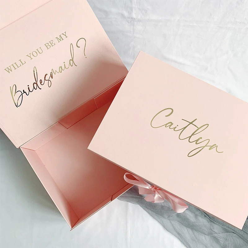 Индивидуальная роскошная коробка для помолвок подружки невесты Свадебная