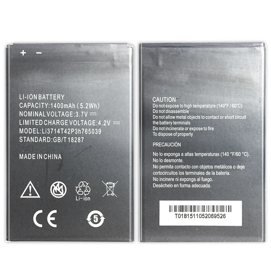 

Li3714T42P3h765039 Battery For ZTE Blade Q3 T230 AF3 T220 A3 T221 A5 AF5 A5 Pro Bateria 1400mAh +Tracking Number