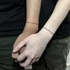 Простая линия татуировки стикер водостойкая временная татуировка пара татуировка