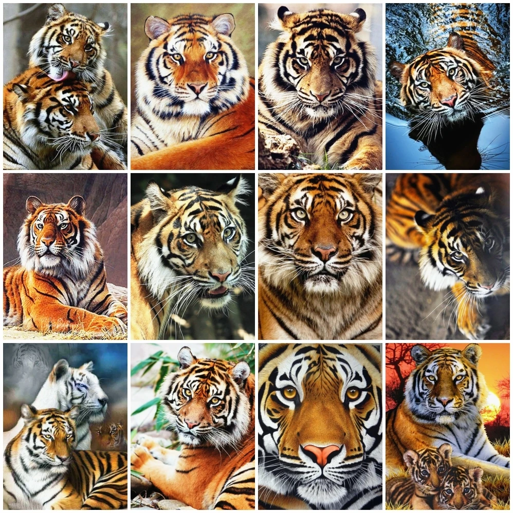 

AZQSD 5d алмазная картина Полная площадь Новое поступление тигр ручной работы подарок Алмазная вышивка животные Мозаика Декор для дома