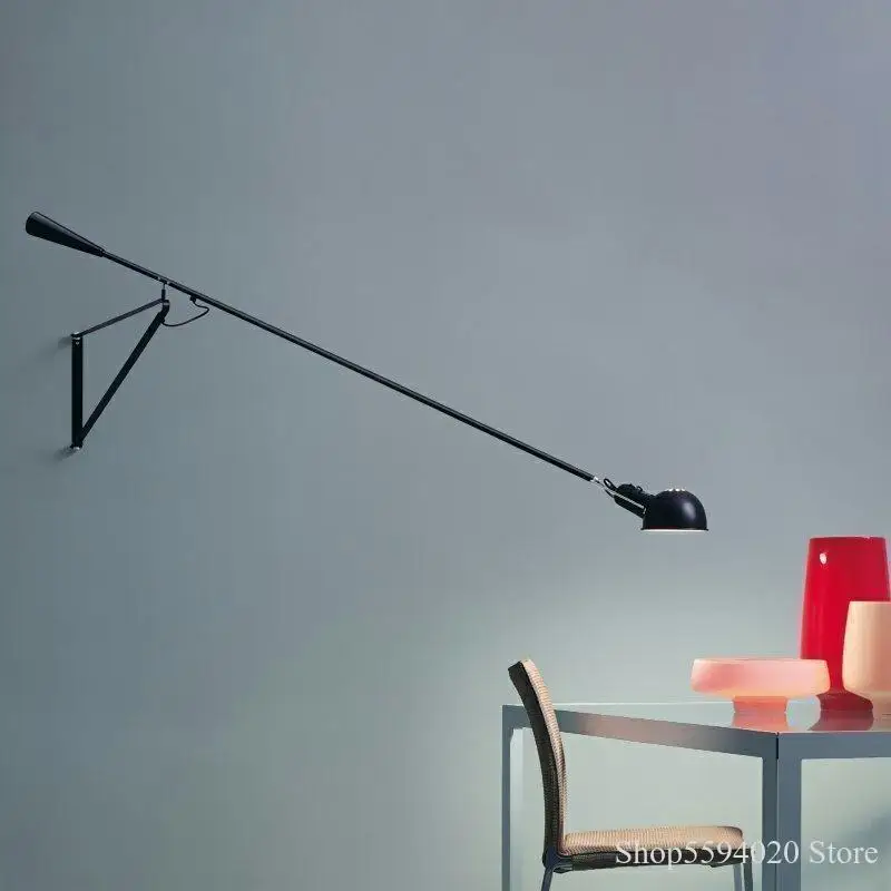 Nordic Designer Long Arm Wall Lamp Art Decor LED Wall Bedside Light Led Wall Lamp Living Room Dining Room Revolving Wall Lamp