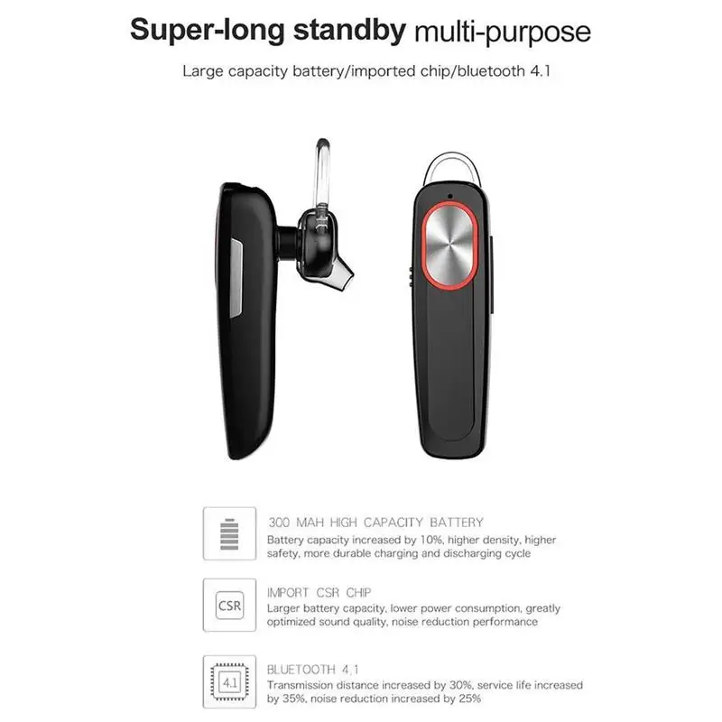 24 часов воспроизведения бизнес Bluetooth гарнитура автомобиль Громкая связь