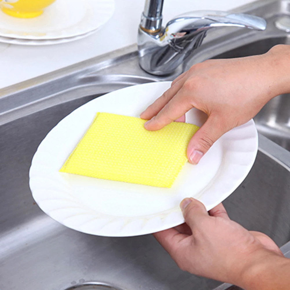 4pcs Scrub King Cleaning Rag Sponge Dish Towel Non-Stick Oil Scouring Pad Kitchen Washing Cloth Brush Bowl | Дом и сад