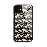 funny skull flower christmas skull phone case rubber for iphone 12 11 pro max xs 8 7 6 6s plus x 5s se 2020 xr 12 mini case
