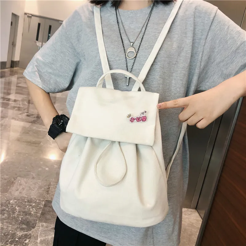 

Модный холщовый рюкзак для хранения для женщин, повседневный школьный ранец унисекс на шнурке, сумка на плечо
