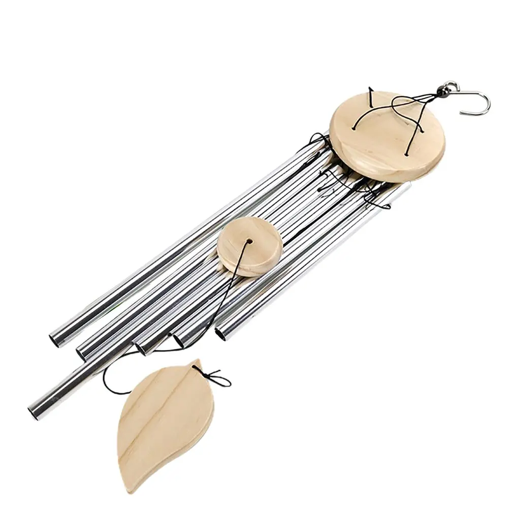 

Wind Chimes Outdoor 30 Inch 6 Rustproof Aluminum Tubes Wooden Wind Bell Romantic Memorial Windchimes For Home Garden Patio