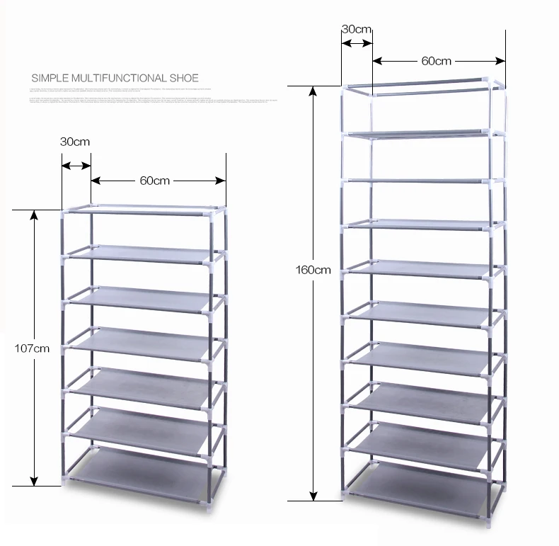 

9 Lattices Fashionable Room-Saving Non-Woven Fabric Shoe Rack Purple Black Simple Easy Installation Shoes Storage Holder